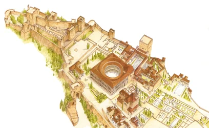 Alhambra, Granada, Spanien. Burg und Paläste